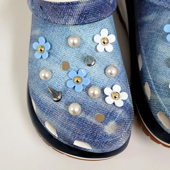 Mega Crush Denim Clog Crocs Classic Women’s - Picture 7 of 13